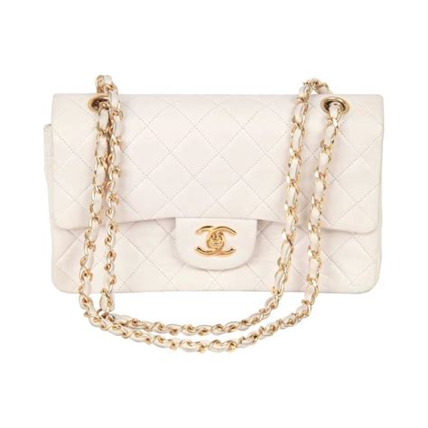 white quilted chanel bag|white chanel crossbody bag.